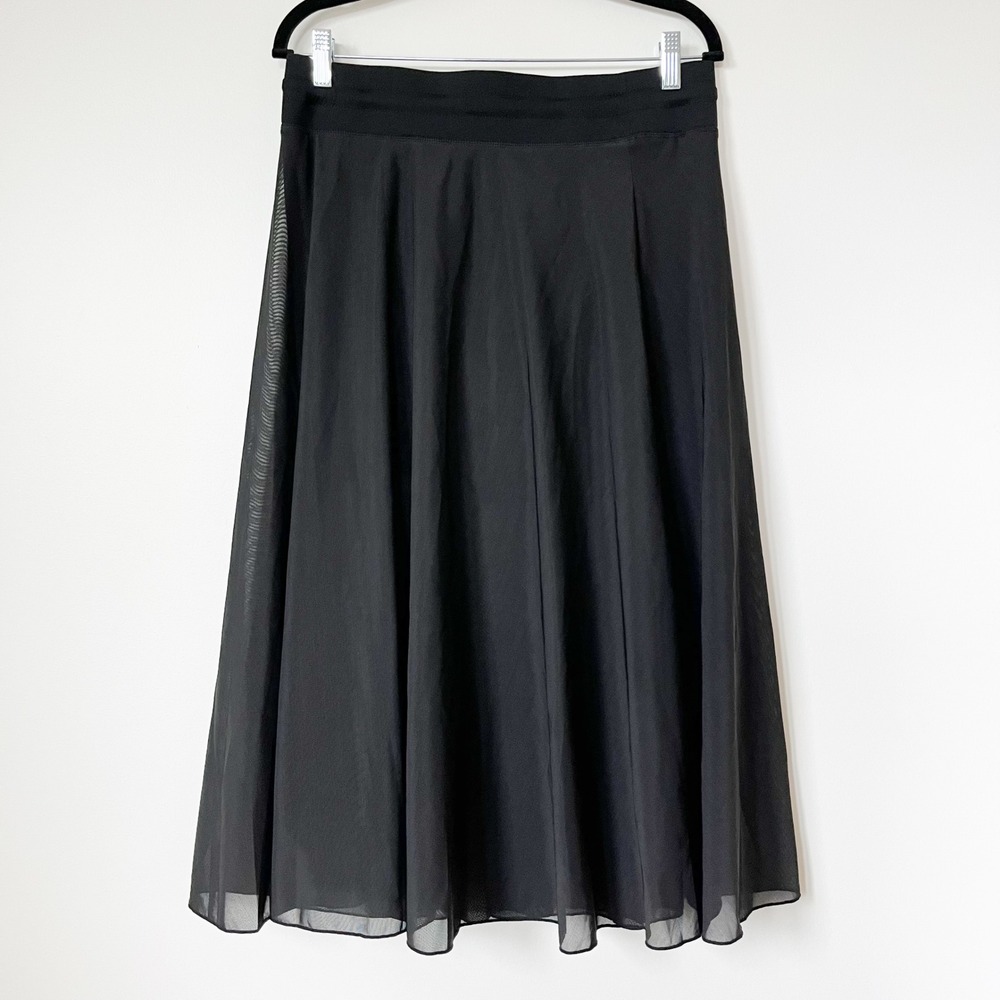 NEW Halara High Waist Drawstring Mesh Pocket Flowy Midi Casual Skirt Black Large - Picture 10 of 16